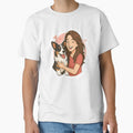 Tail-Wagging Bond: Woman & Cardigan Welsh Corgi Cartoon by GoodyPaws