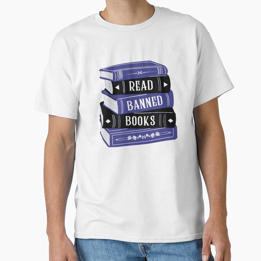 Read Banned Books Book Stack / Pile Blue by Taiga-Design