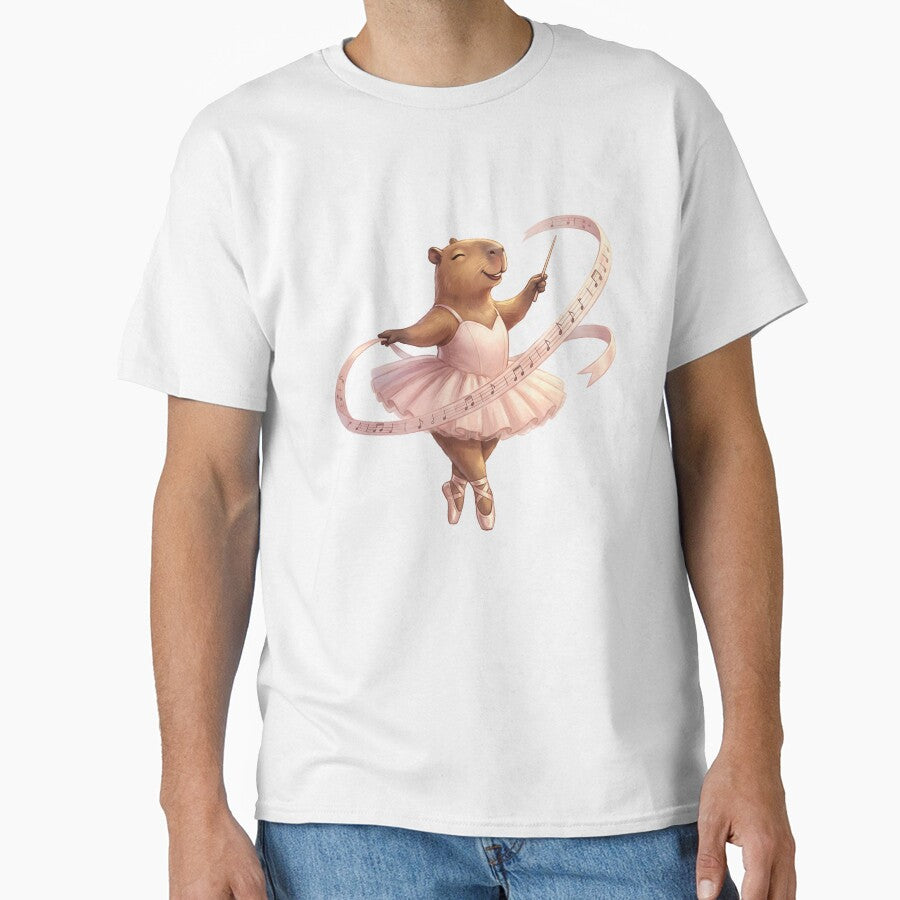 Musical Capybara Ballerina in Pink Tutu by MythicCotton