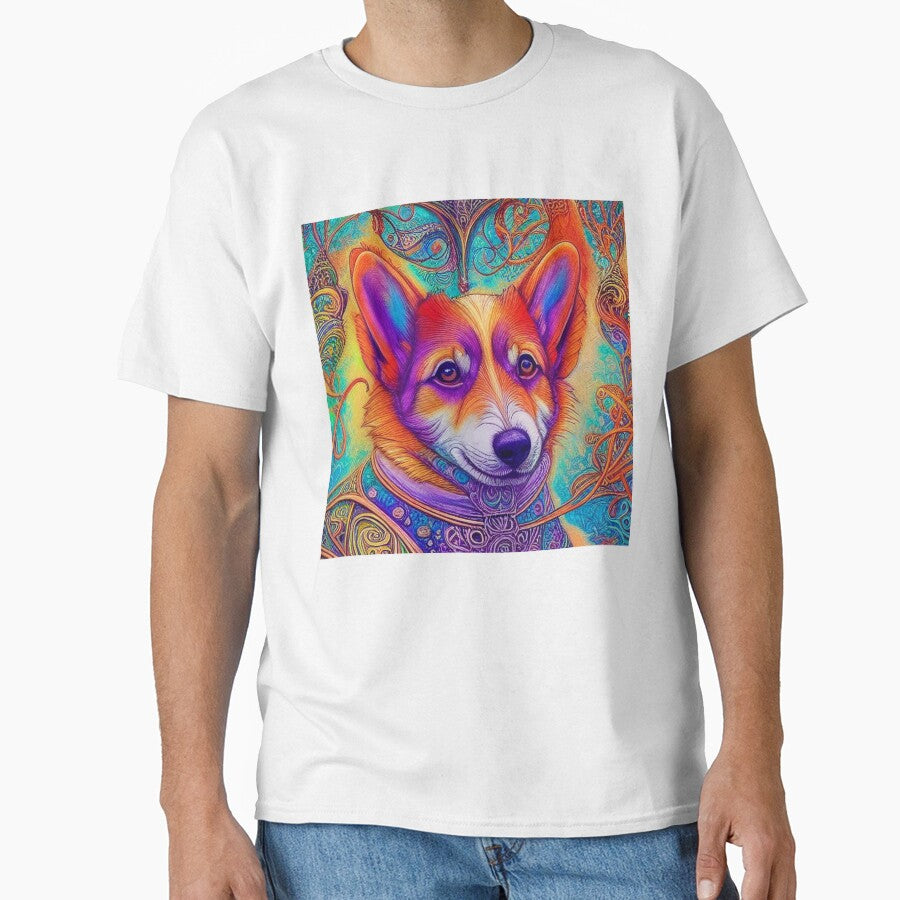 Tribal Corgi Dog Art 4 by DiatomDesigns