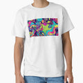 Retro 70s Psychedelic Neon Swirl Trippy Abstract Pattern by LYAN-STORE