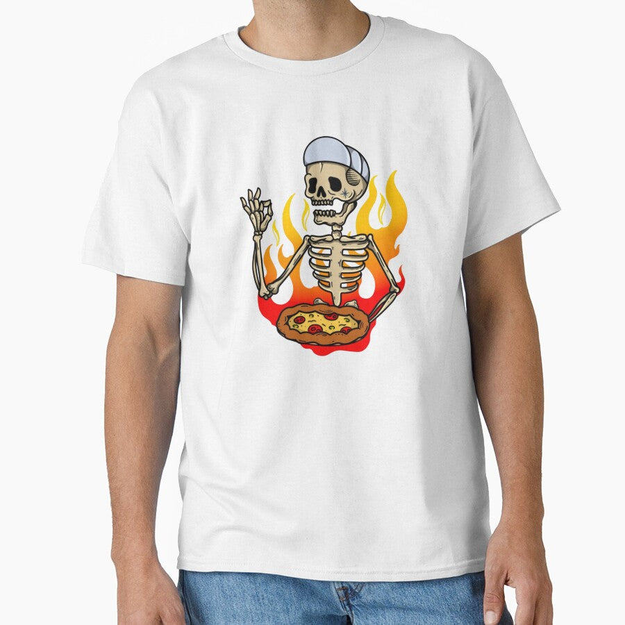 Skeleton Pizza Chef Funny Spicy Hot Slice by Oniyasha