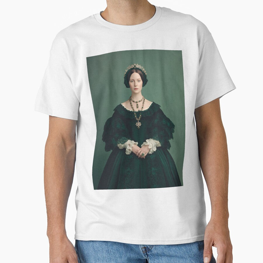 Emerald Royal Portrait – Regal Victorian Inspired Fashion Art by Mindrender