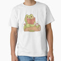 Cute frog reading on his tree trunk by luckygirlera-