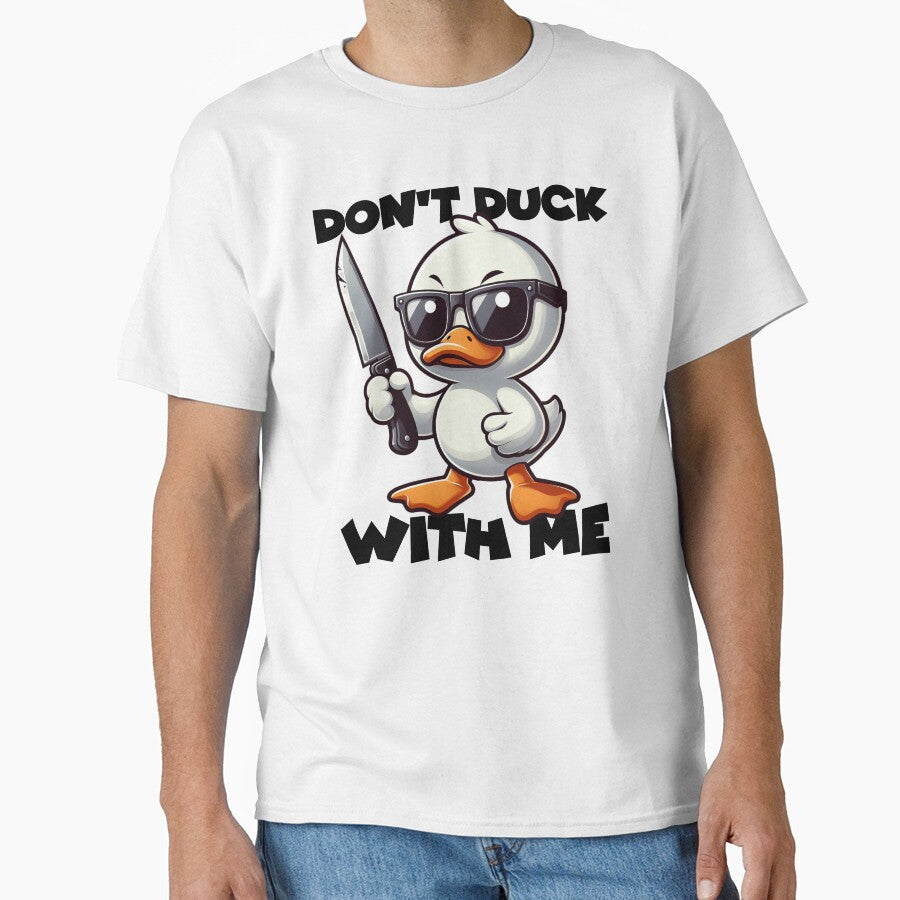 Don’t Duck With Me - Funny Cartoon Duck Illustration by Aredbox