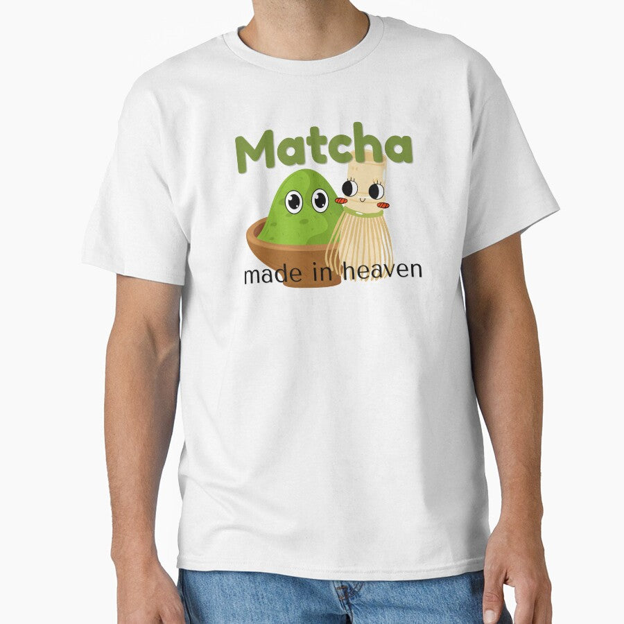 Matcha Made in Heaven Cute Cartoon | Aesthetic Green Tea Pun by Niji Hibana
