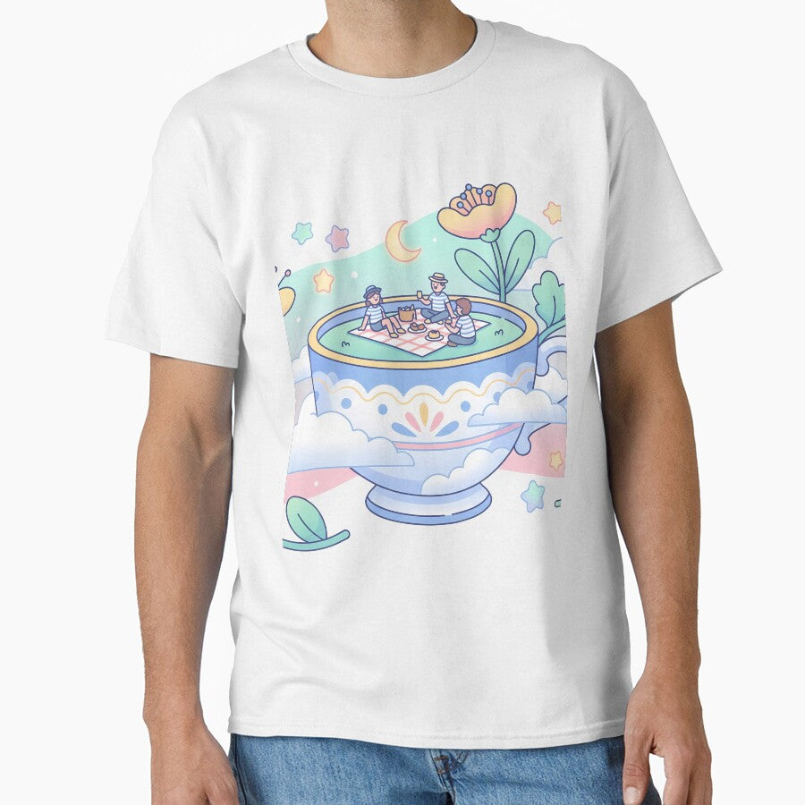 Flowers Cute Kawaii Tea Time Dreamland Picnic Art by ART ATTACK ZONE