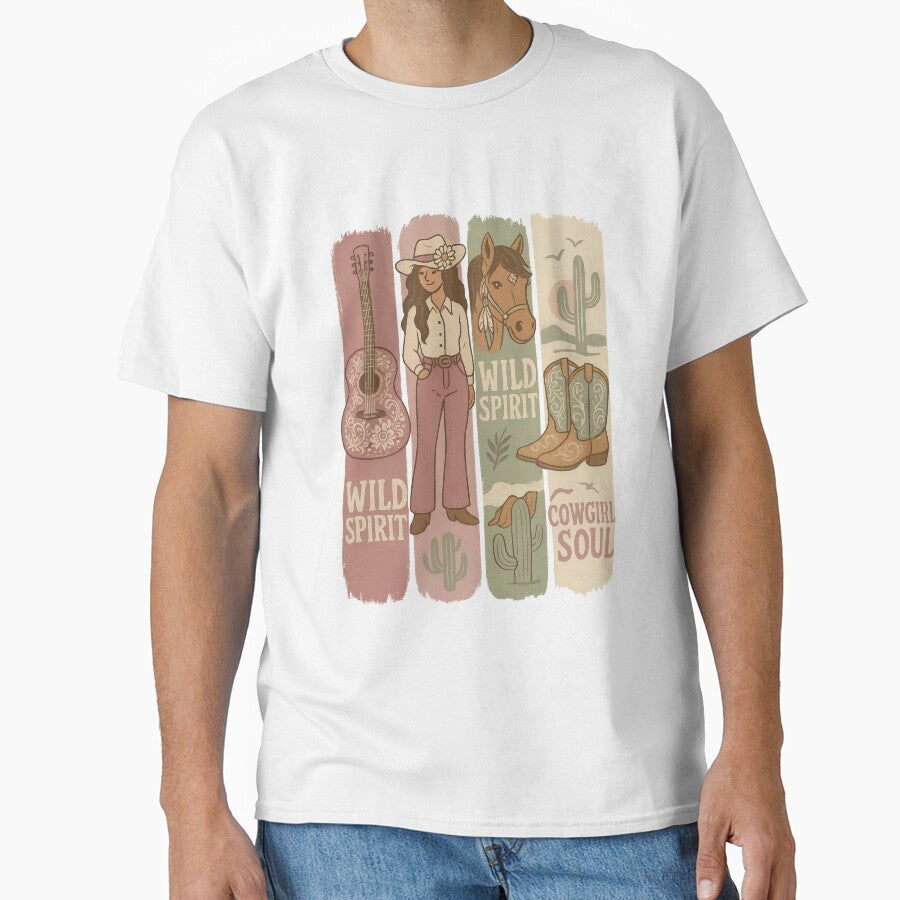 Wild Spirit Cowgirl Soul – Retro Western Cowgirl Sticker by inkoutninja