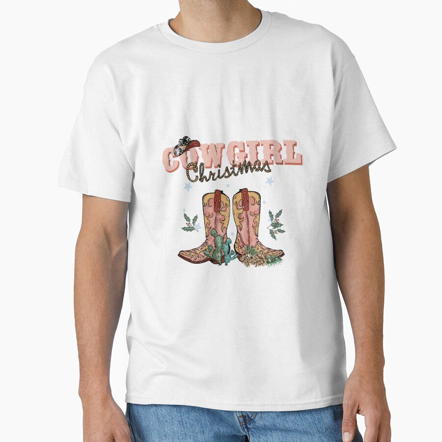 Cowgirl Christmas Boots and Cactus by ElishaKayne