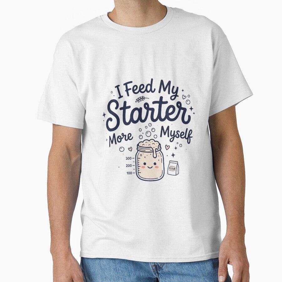 I Feed My Starter More Than Myself Mug | Funny Sourdough Baker Quote | Bread Baking Coffee Cup | Fermentation Humor Gift by Softbear Atelier