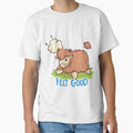 Felt Good, highland cow shirt by Lozzaarts
