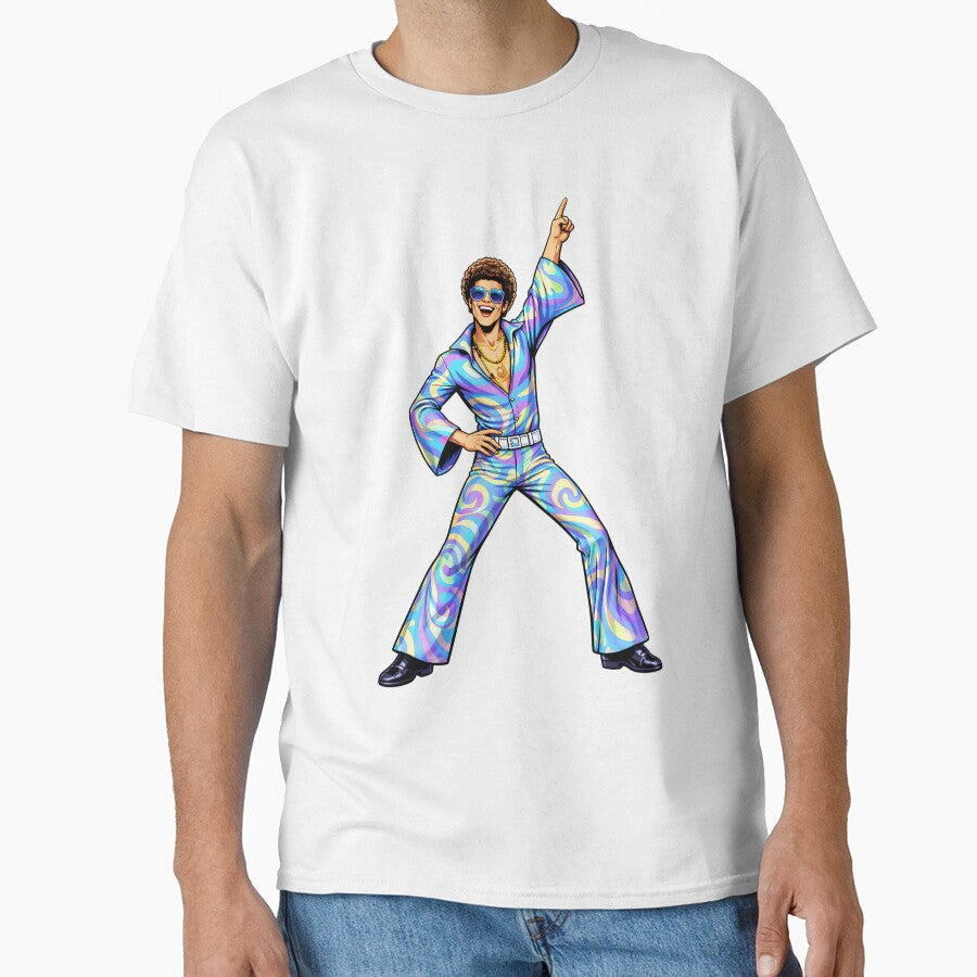 Retro Disco Dancer – 70s Psychedelic Funk Music Art by Digital Culture Studio