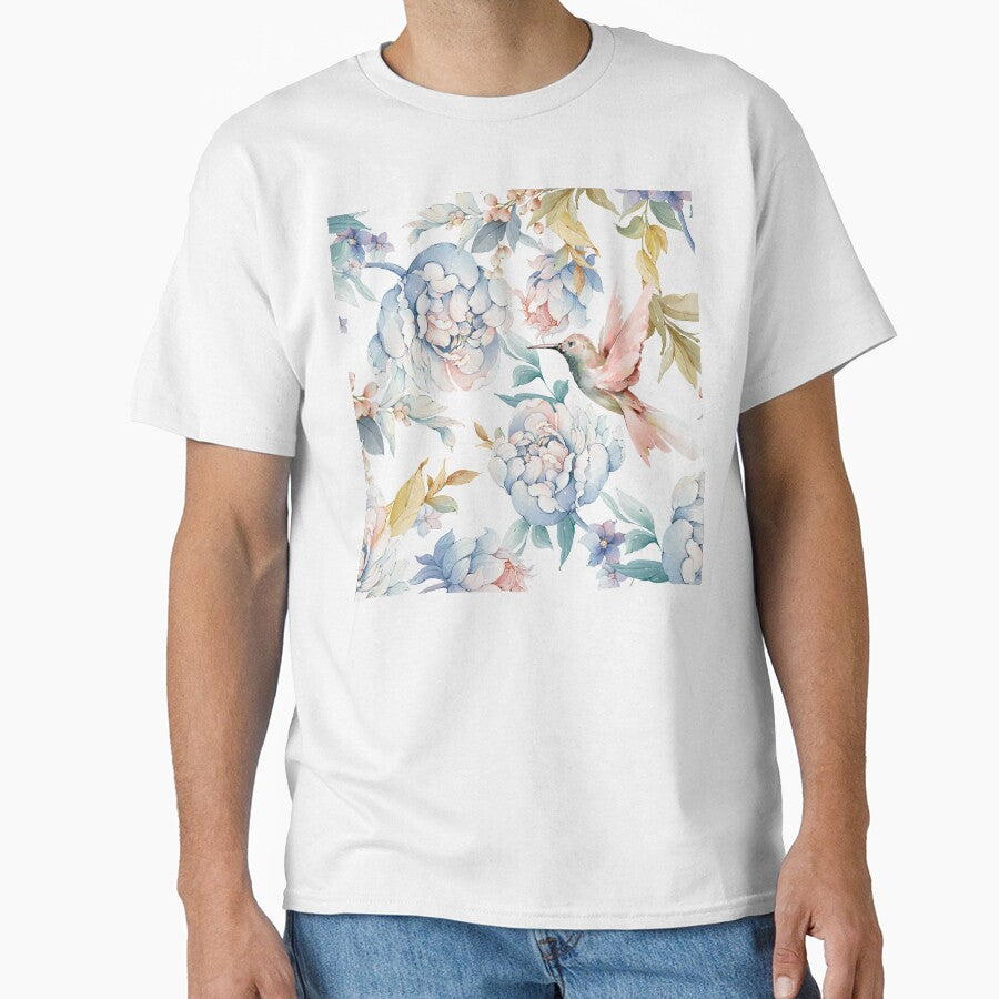 Peony Blooms & Hummingbird by Fairymeshop
