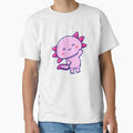 Cute Axolotl Waving Pink Salamander Cartoon by jbraunl