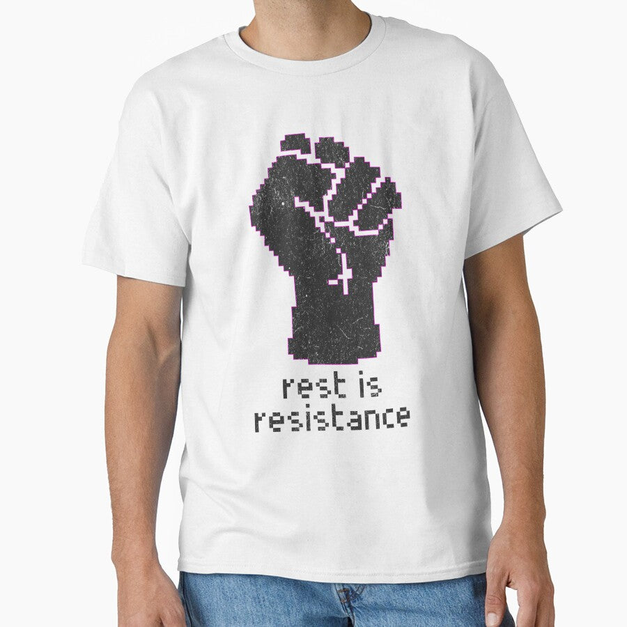 Chronic Illness Shirt Rest Is Resistance 8-Bit Pixel Art Chronic Illness Humor Spoonie Life Invisible Illness by RealLifeMerchies