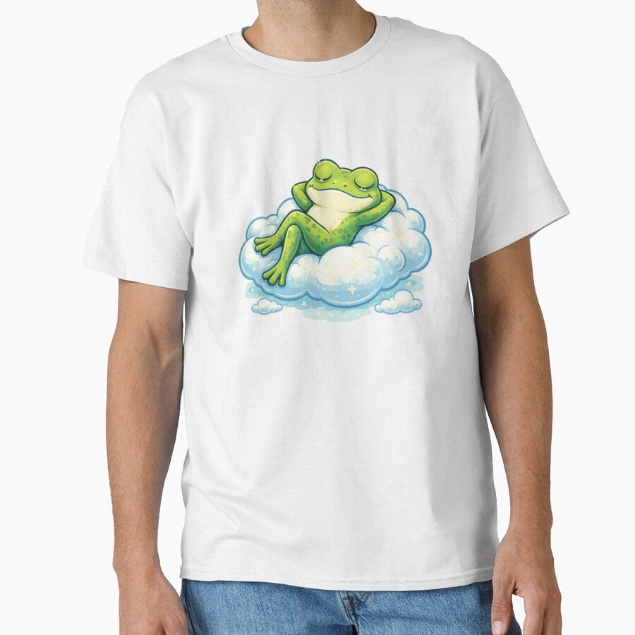 Relaxing frog on a soft cloud by FroggyOnly