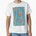 Psychedelic Starburst Explosion Pattern – Trippy Neon Pop Art on Blue by weirdfishes123