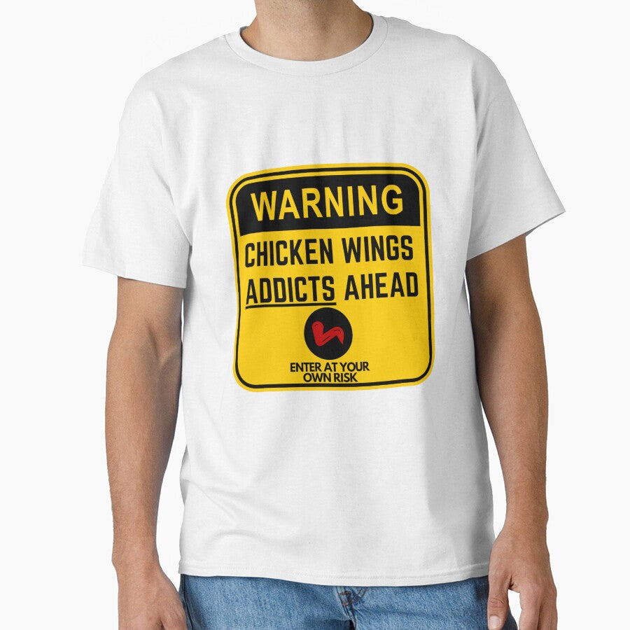 Warning sign - Chicken Wings Addicts ahead! by Designs-Labs