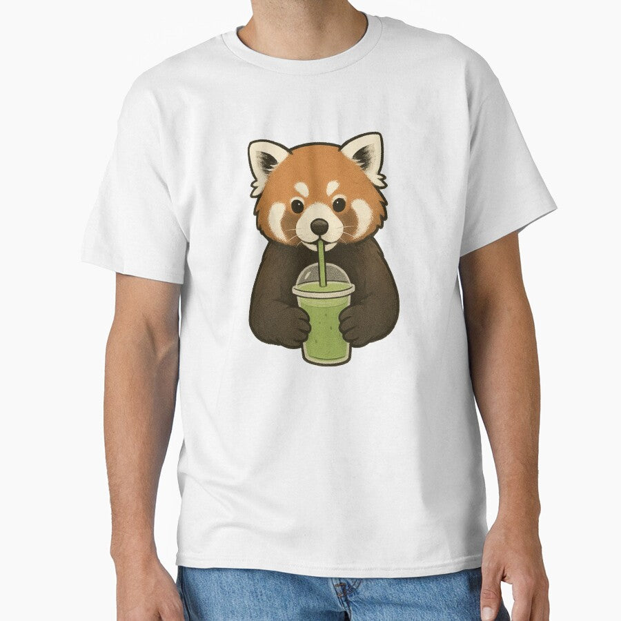 drink matcha with Red Panda by Ach&Koor