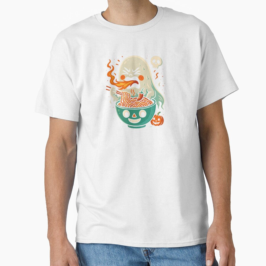 Cute Ghost Ramen Noodle Funny Anime Halloween Costume Party by cawtoon