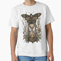 Vintage Mystical Hawkmoth & Hourglass - Dark Academia Celestial Art by Horizon Prime