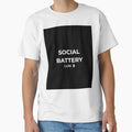 Social Battery Low Shirt – Introvert Humor Antisocial Mood Minimalist T-Shirt by PrintFusion-Co