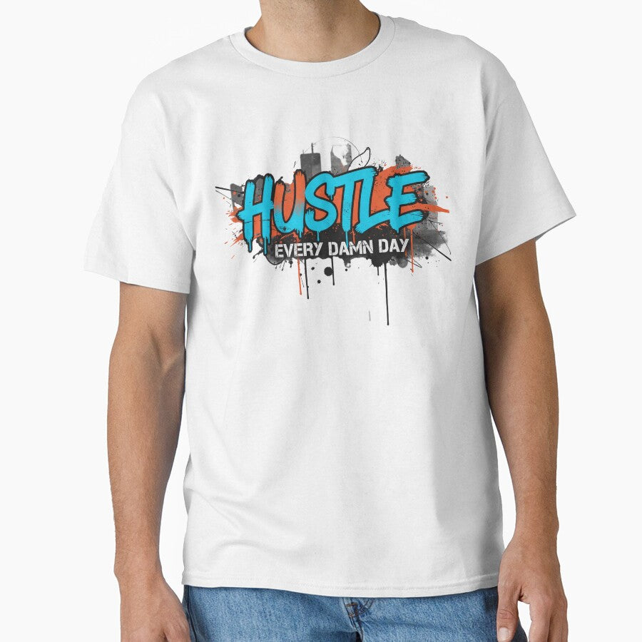 Hustle Every Damn Day Motivational Quote Design by GiftedExplorer