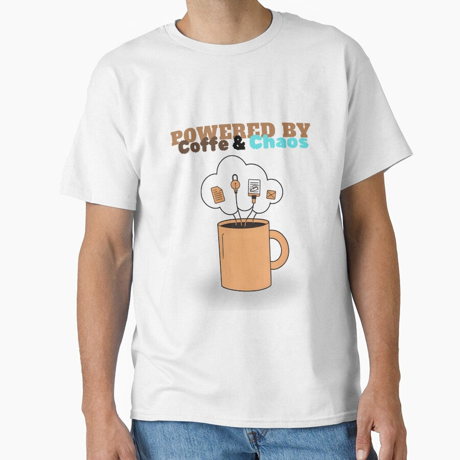 Powered by Coffee & Chaos - Work Life Humor by Cute and Funny