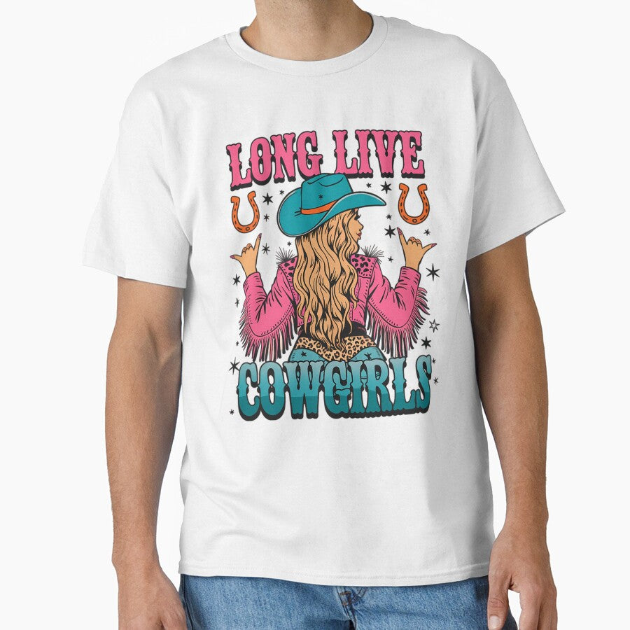 Long Live Cowgirls - Western Retro Design by Charlietule