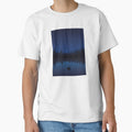 Fishing At Night Near A Forest With Boat And Rod Flat by OnlyPrint20