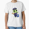 Cute Alien Flight Attendant | Kawaii Travel Steward Design by fedetrev