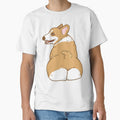 Cute and Funny Orange and White Corgi Butt Drawing by LionessLove