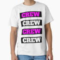 Crew Crew pink white black for T Shirt and more  Flight Crew Pilot First Officer Skygirl Flight Attendant Stewardess by AviationArtists