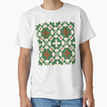 Aesthetic MATCHA Mosaic Beautiful Pattern pattern with flowers green by Catophile