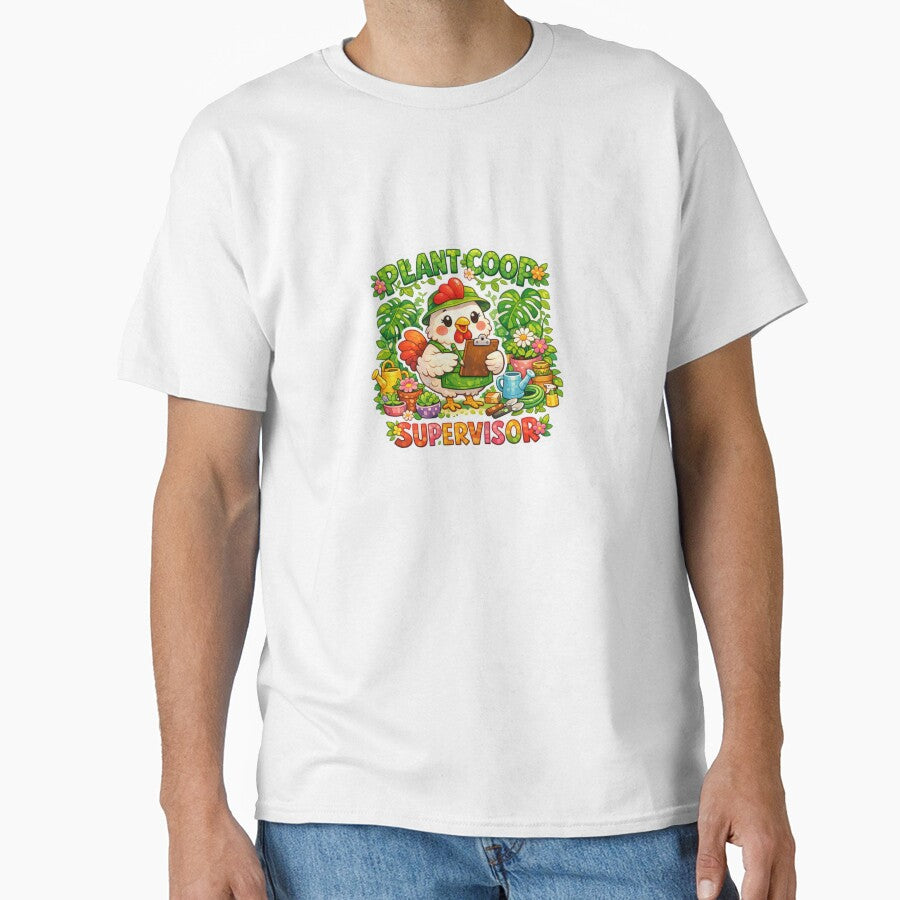 Plant Coop Supervisor Cute Gardening Chicken by Chill Chicken Studio