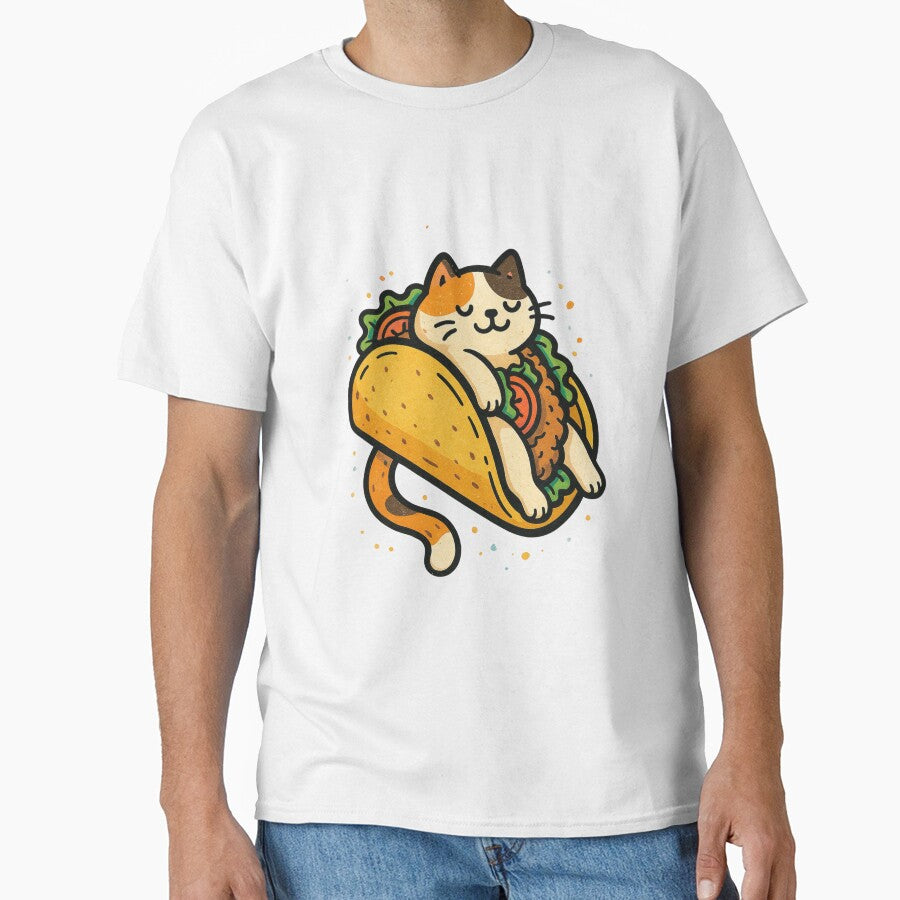 Taco Cat Funny Kawaii Illustration by Lacritsa
