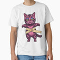 Glowing Gaze - Trippy Purple Striped Cat by JP's Print Lab