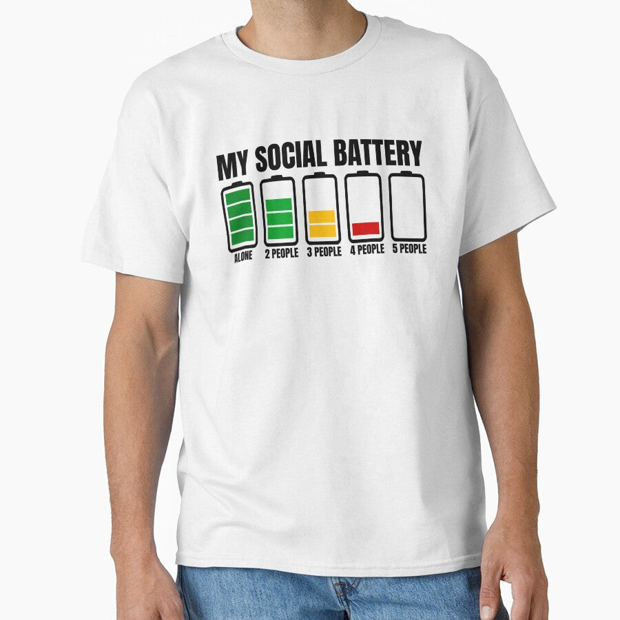 My Social Battery Funny Introverted Anti Social Memes by StoreMix23