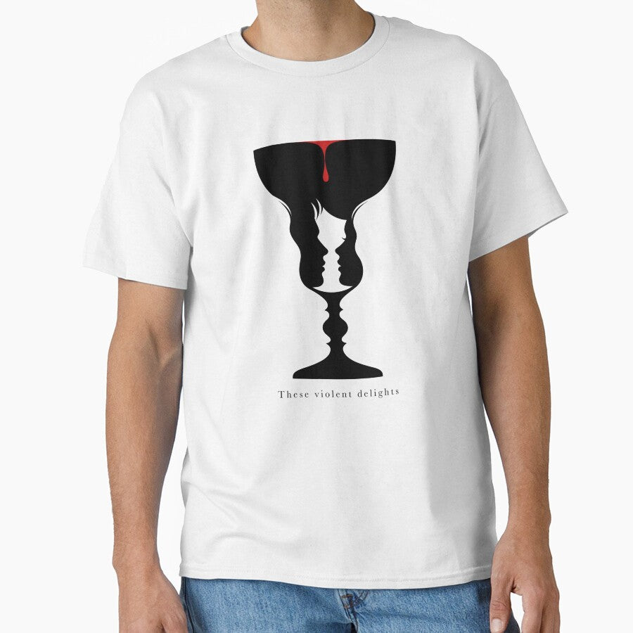Romeo and Juliet These Violent Delights Optical Illusion Goblet Art by Fenay Designs