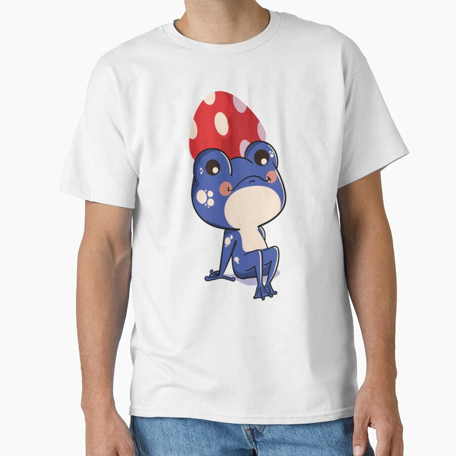 Bleu Frog with Mushroom Hat Cute by GatheringPlace