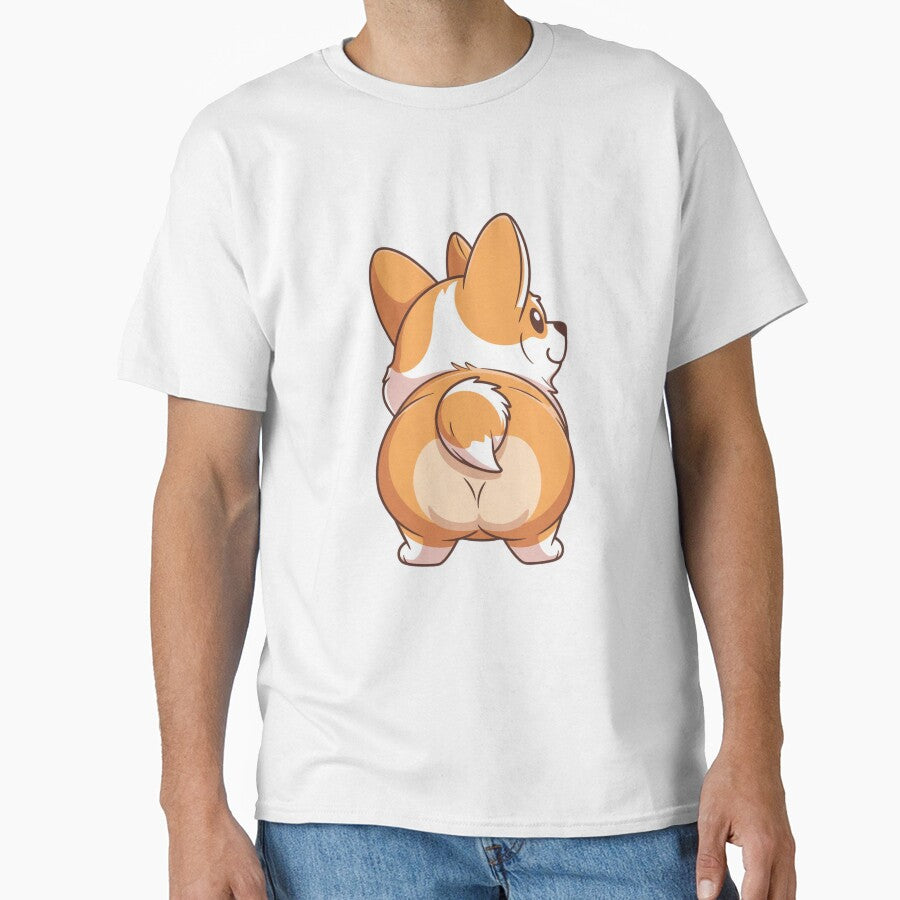 Cute Corgi Butt with Heart Shape | Kawaii Cartoon Dog Sticker by Shop9999