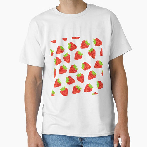1980s Summer Fruit Retro Red Strawberry Pattern by IamTrending