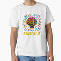 Rave Wild – Psychedelic Tiger Head Neon Design by slavmod