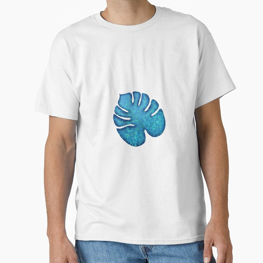 Blue Monstera Leaf by RitaLaiArt