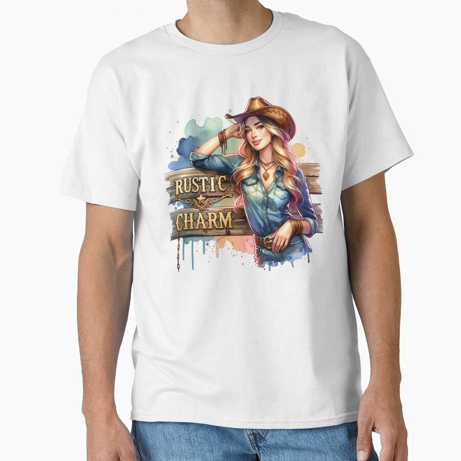 ✨Rustic Charm – Smiling Cowgirl Design for Apparel, Mugs, Stickers & More by artedigital99