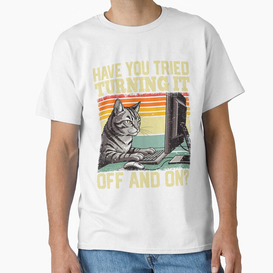 Cat Tech Engineer Support Humor Tech Computer IT Guy by averyfisher