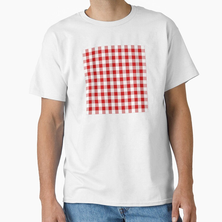Cayenne Red Gingham Print Pattern by Flip & Flop