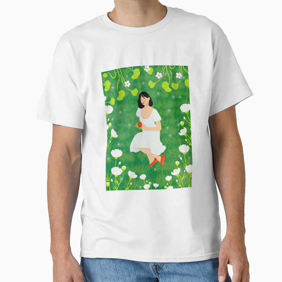 Woman Enjoying Picnic Cottagecore Digital Illustration by NAYANA S KUMAR