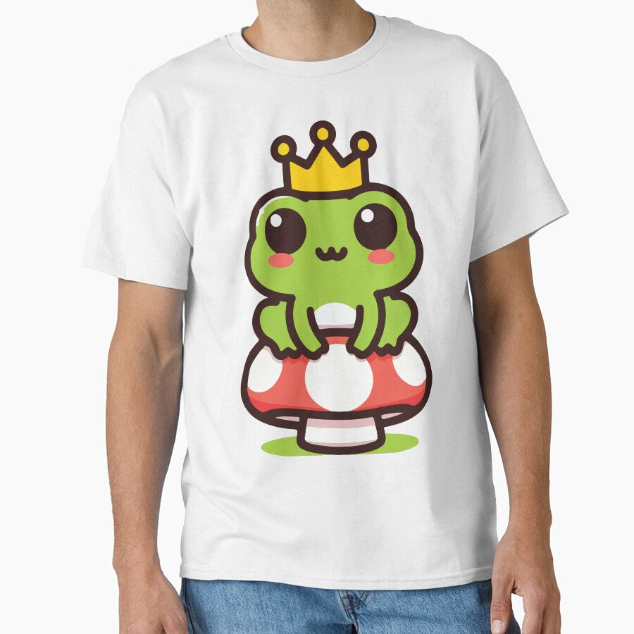 Kawaii Frog Prince on Mushroom by Colorful Dreams
