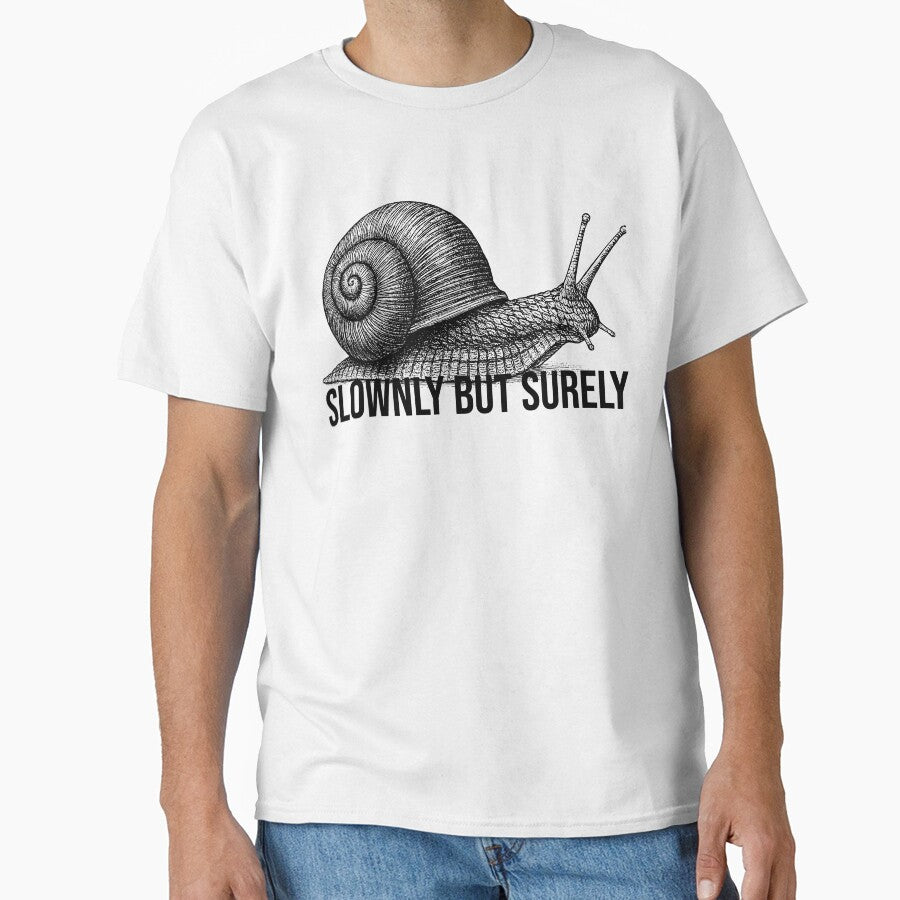 Slownly But Surely – Minimalist Snail Design by xndrlab